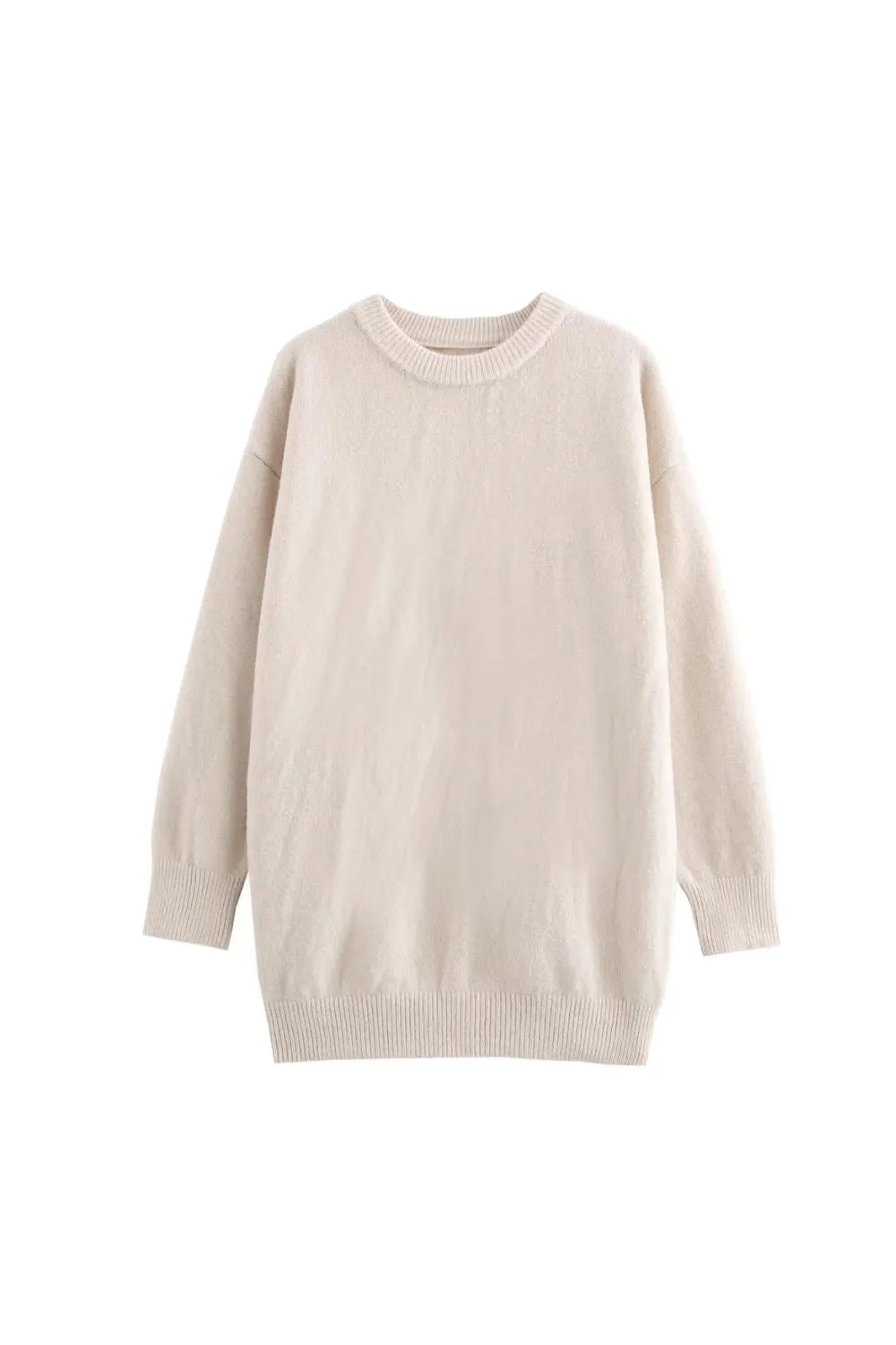 'Valentina' Sweet Round Neck Long Sleeve Knit Sweater