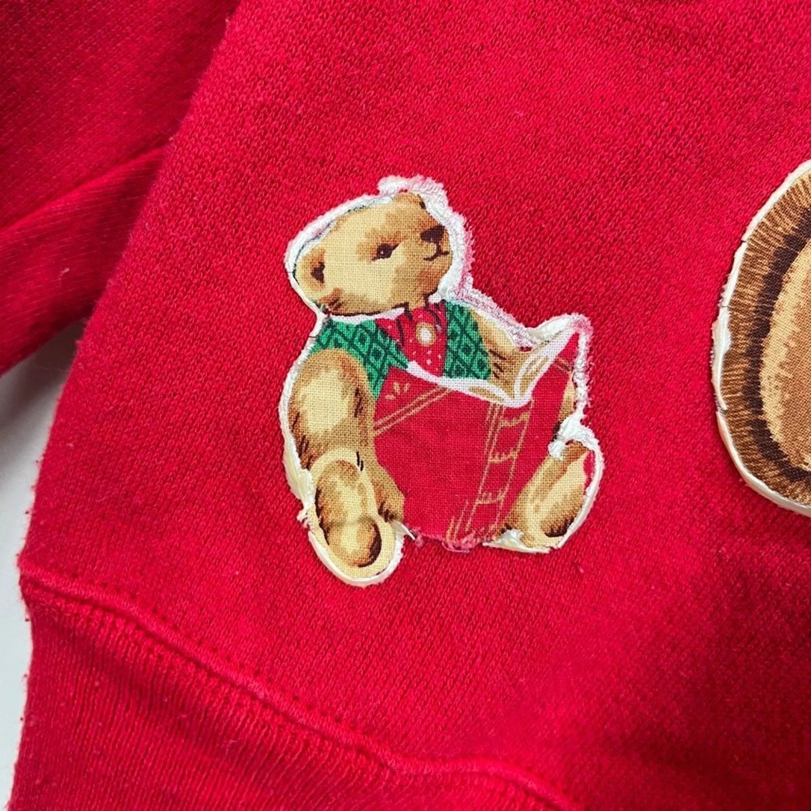 Vintage Hanes Red Teddy Bear Sweatshirt 4T USA