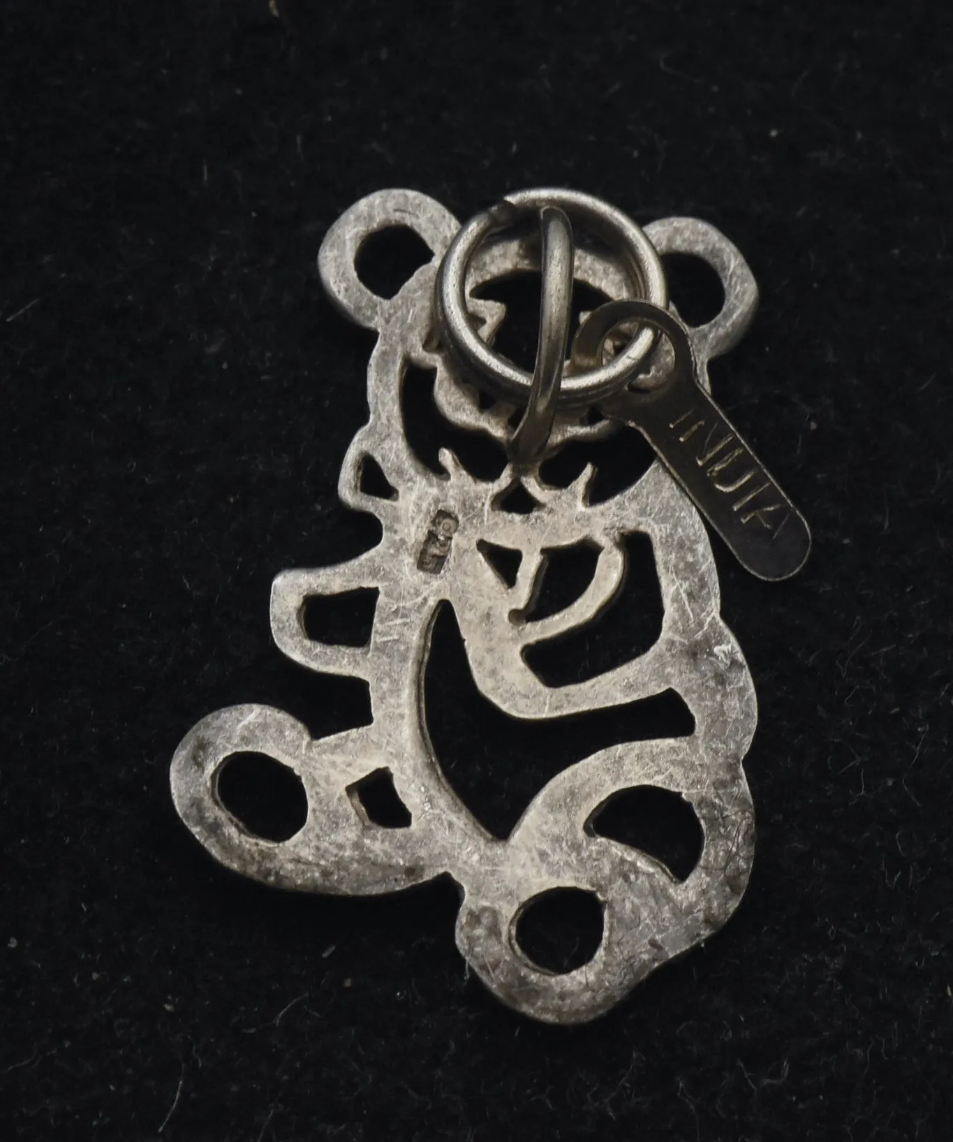 Vintage Sterling Silver Teddy Bear Pendant