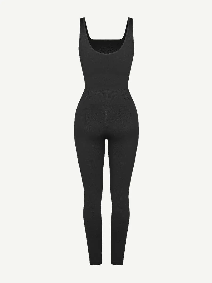 Wholesale Seamless Square Neck U-Shaped Back Design Shaping Jumpsuit