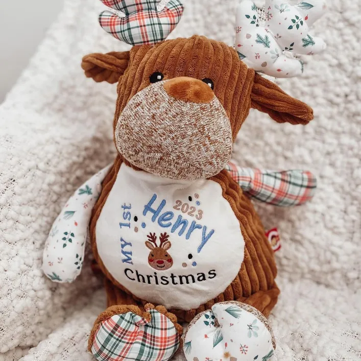 Winter Wonderland Reindeer Christmas Cubby Teddy