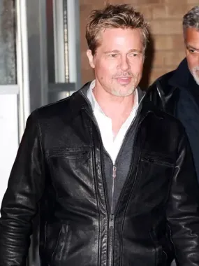 Wolves 2024 Brad Pitt Leather Jacket