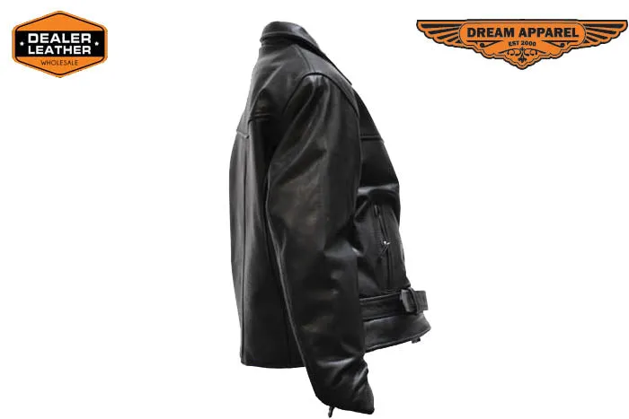 Womens Naked Cowhide Motorcycle Jacket