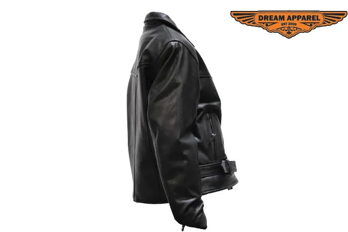 Womens Naked Cowhide Motorcycle Jacket