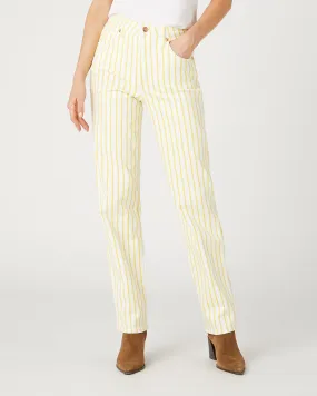 Wrangler Womens Mom Straight Fit Jeans - Sunshine Stripes