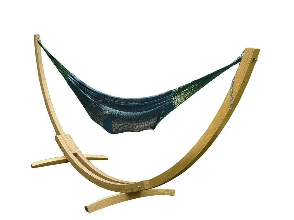 XL Thick Cord Mayan Hammock with Bamboo Stand