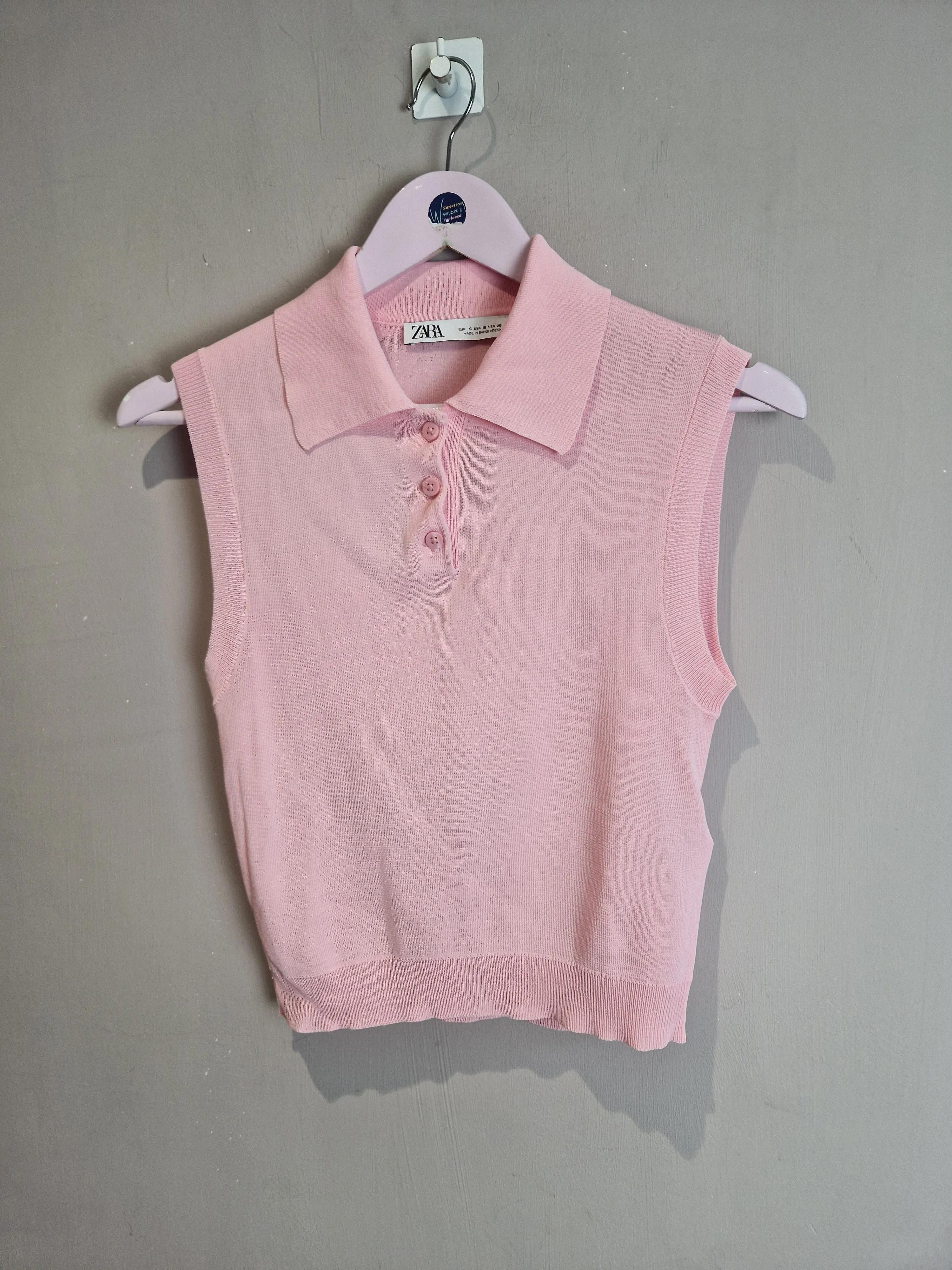 Zara pink sleeveless top - Small